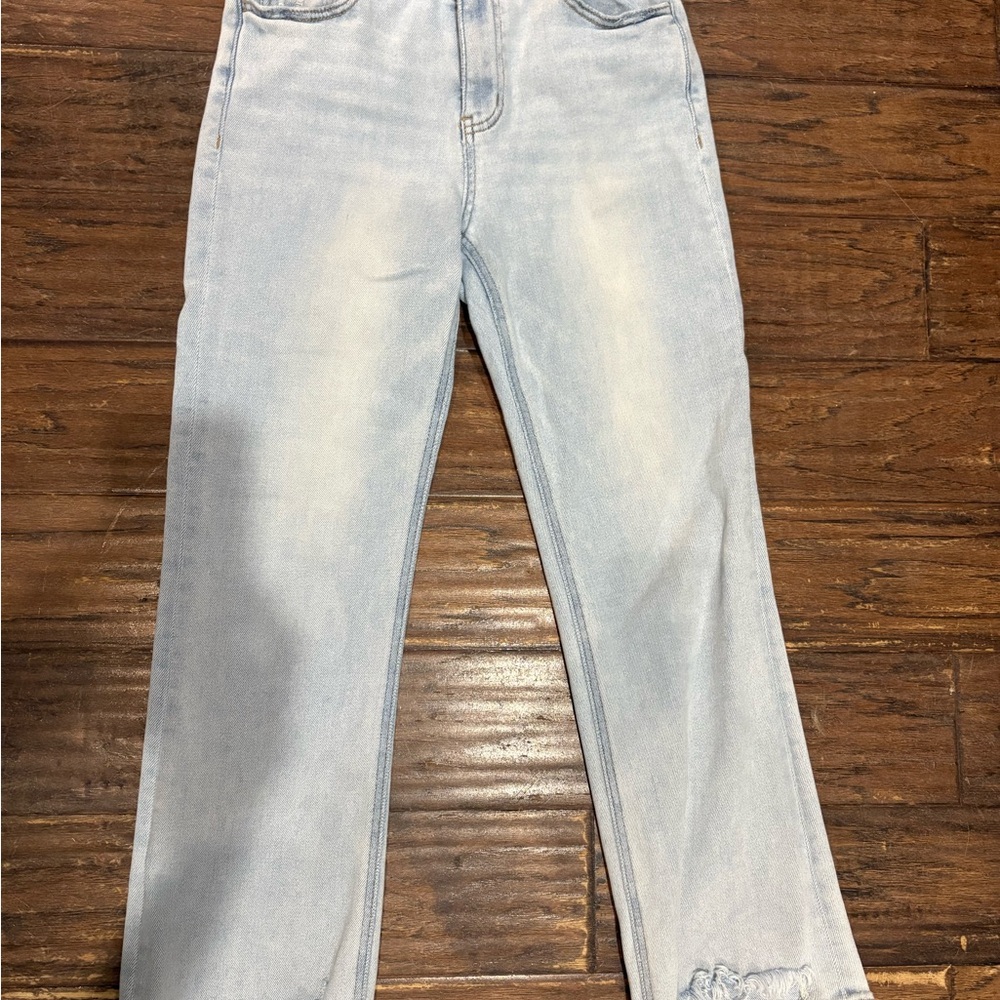 Women's Light Blue Straight Leg Jeans